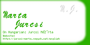 marta jurcsi business card